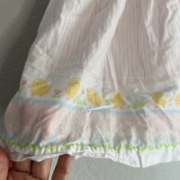 Maggie & Zoe Pink Dress Yellow Ducks Cottage Girly Photos Pom Poms Milkmaid 3T - Picture 4 of 7